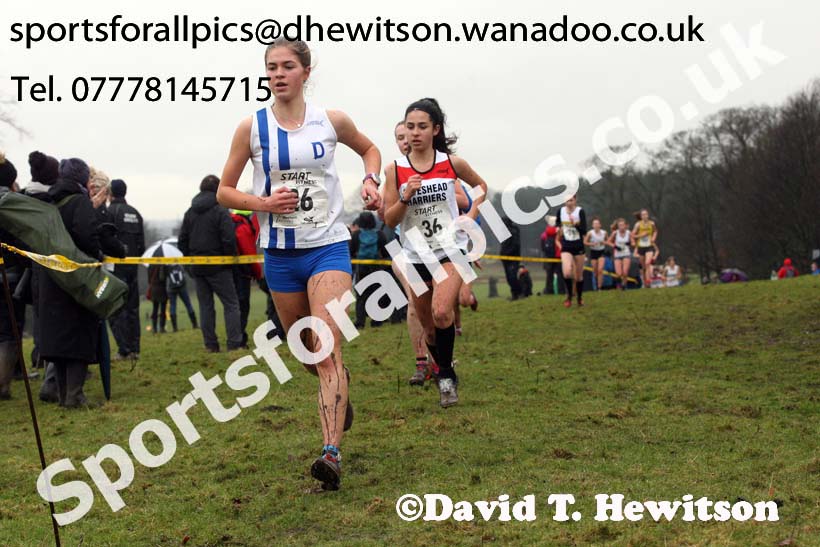 Womens under-17a  Northern Cross Country, Knowsley Safari Park. Photo: David T. Hewitson/Sports for All Pics